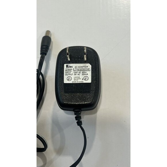 Genuine Ktec KA12A090020023U AC Adapter 9V 200mA (Barrel Plug) Tested - Picture 2 of 2
